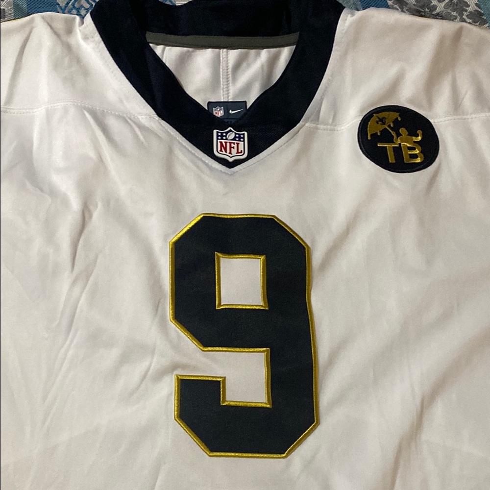 NFL White Jersey with Black and Red Details